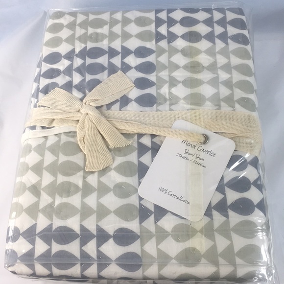 Anthropologie menai coverlet sham set 20x26 New - Picture 5 of 6